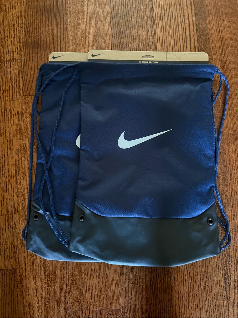 Nike blue drawstring bag